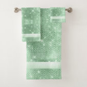 Glitter en Shine Pattern Green ID671 Bad Handdoek (Insitu)
