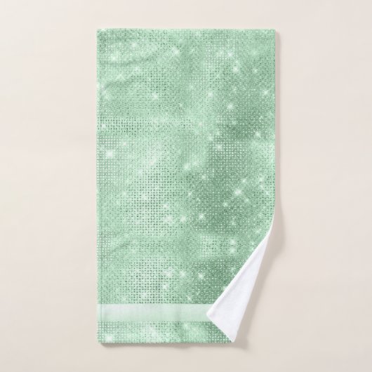 Glitter en Shine Pattern Green ID671 Bad Handdoek (Handdoek)