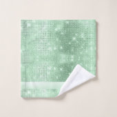 Glitter en Shine Pattern Green ID671 Bad Handdoek (Wasdoekje)