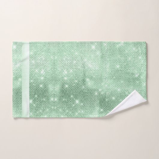 Glitter en Shine Pattern Green ID671 Bad Handdoek (Handdoek)