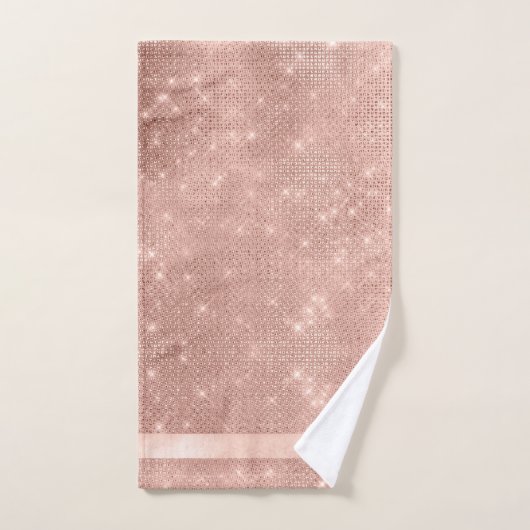 Glitter en Shine Pattern Roos Gold ID671 Bad Handdoek (Handdoek)