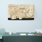 Glitter en Shine Quinceanera Black/Gold Hor ID701 Spandoek (Beurs)