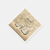 Glitter en Shine Quinceanera Gold ID701 Servet (Hoek)