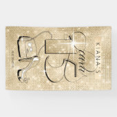 Glitter en Shine Quinceanera Gold Vert ID701 Spandoek (Horizontaal)