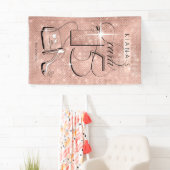 Glitter en Shine Quinceanera Roos Gold Vert ID701 Spandoek (Insitu)