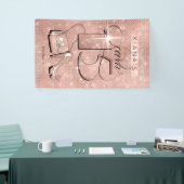 Glitter en Shine Quinceanera Roos Gold Vert ID701 Spandoek (Beurs)