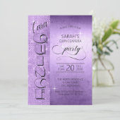 Glitter en Shine Quinceanera Violet ID701 Kaart (Staand voorkant)