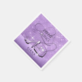 Glitter en Shine Quinceanera Violet ID701 Servet (Hoek)