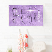 Glitter en Shine Quinceanera Violet Vert ID701 Spandoek (Insitu)