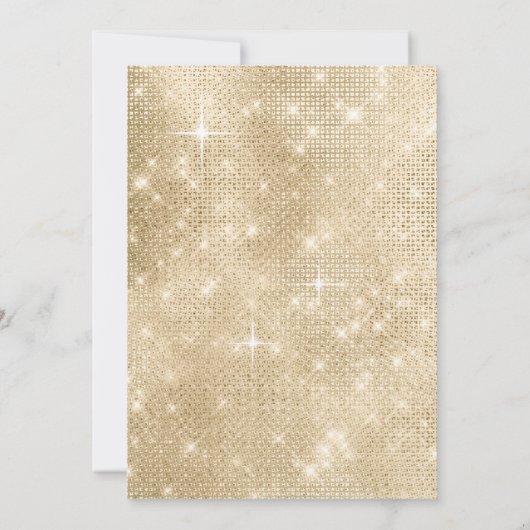 Glitter en Shine Quinceanera Zwart/Goud ID701 Kaart (Achterkant)