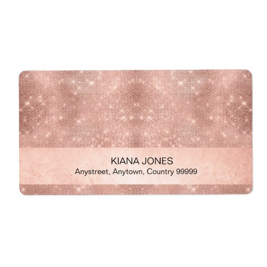 Glitter en Shine Roze Goud ID673 Etiket (Voorkant)