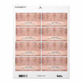 Glitter en Shine Roze Goud ID673 Etiket (Full Sheet)