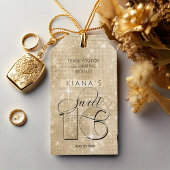 Glitter en Shine Sweet 16 Gold ID675 Cadeaulabel