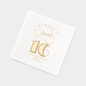 Glitter en Shine Sweet 16 Gold ID675 Folie Servetten (Links)