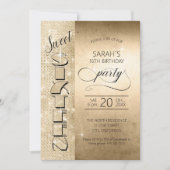 Glitter en Shine Sweet 16 Gold ID675 Kaart (Voorkant)