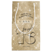 Glitter en Shine Sweet 16 Gold ID675 Klein Cadeauzakje (Voorkant)