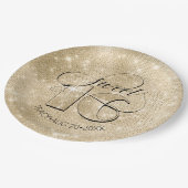 Glitter en Shine Sweet 16 Gold ID675 Papieren Bordje (Gekanteld)