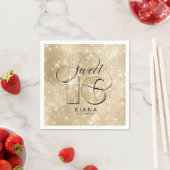 Glitter en Shine Sweet 16 Gold ID675 Servet (Insitu)