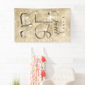 Glitter en Shine Sweet 16 Gold Vert ID675 Spandoek (Insitu)