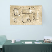 Glitter en Shine Sweet 16 Gold Vert ID675 Spandoek (Beurs)