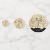 Glitter en Shine Sweet 16 Mix Zwart/Goud ID675 Confetti (Voorkanten)