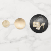 Glitter en Shine Sweet 16 Mix Zwart/Goud ID675 Confetti (Achterkanten)