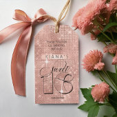 Glitter en Shine Sweet 16 Roos Gold ID675 Cadeaulabel