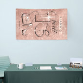 Glitter en Shine Sweet 16 Roos Gold Vert ID675 Spandoek (Beurs)