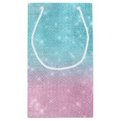 Glitter en Shine Sweet 16 V2 Blauwgroen/Roze ID675 Klein Cadeauzakje (Achterkant)