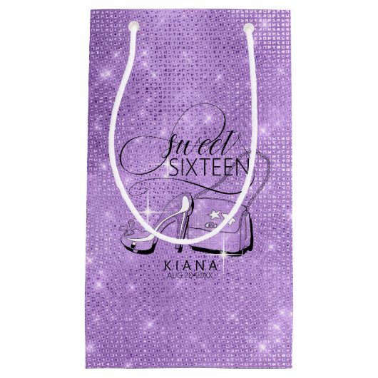 Glitter en Shine Sweet 16 V2 Violet ID675 Klein Cadeauzakje (Voorkant)