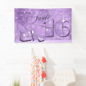 Glitter en Shine Sweet 16 Violet Hor ID675 Spandoek (Insitu)