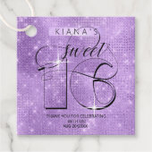 Glitter en Shine Sweet 16 Violet ID675 Bedankjes Labels (Voorkant)