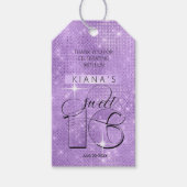 Glitter en Shine Sweet 16 Violet ID675 Cadeaulabel (Voorkant)