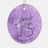 Glitter en Shine Sweet 16 Violet ID675 Keramisch Ornament (Links)