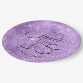 Glitter en Shine Sweet 16 Violet ID675 Papieren Bordje (Gekanteld)
