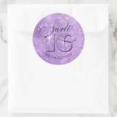 Glitter en Shine Sweet 16 Violet ID675 Ronde Sticker (Tas)
