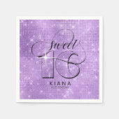 Glitter en Shine Sweet 16 Violet ID675 Servet (Voorkant)