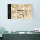 Glitter en Shine Sweet 16 Zwart/Goud Vert ID675 Spandoek (Beurs)