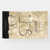 Glitter en Shine Sweet 16 Zwart/Goud Vert ID675 Spandoek (Horizontaal)