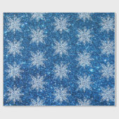 Glitter en sneeuwvlokken inpakpapier (Vlak)