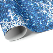 Glitter en sneeuwvlokken inpakpapier (Rol Hoek)