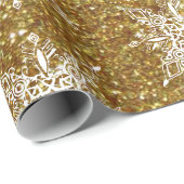 Glitter en sneeuwvlokken inpakpapier (Rol Hoek)