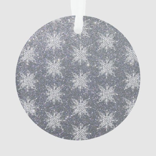 Glitter en sneeuwvlokken ornament (achterkant)