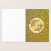 Glitter en sparkle Black Monogram Pas getrouwd Folie Kaarten (Binnen)