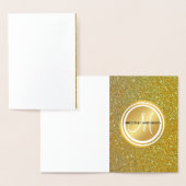 Glitter en sparkle Black Monogram Pas getrouwd Folie Kaarten (Display)