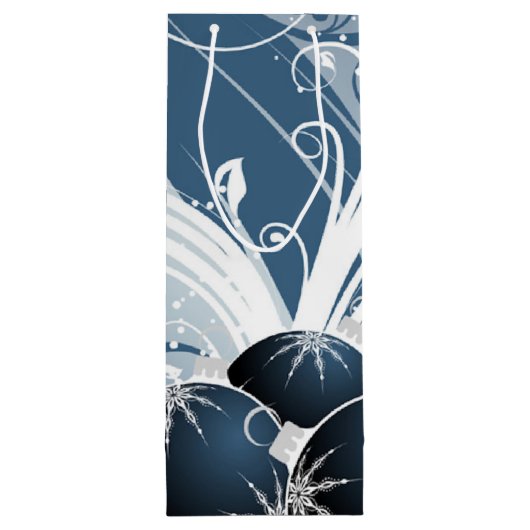 Glitter en sparkle Ornamenten Wijn Cadeautas (Achterkant)