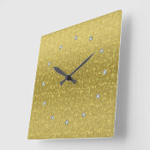 Glitter en Sparkles 2 Vierkante Klok (Hoek)