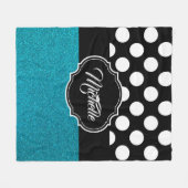 Glitter en Stippen Fleece Deken (Voorkant (Horizontaal))