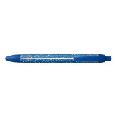Glitter en Stripes Blauwe Inkt Pen (Achterkant)