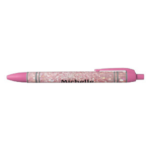 Glitter en Stripes Zwarte Inkt Pen
